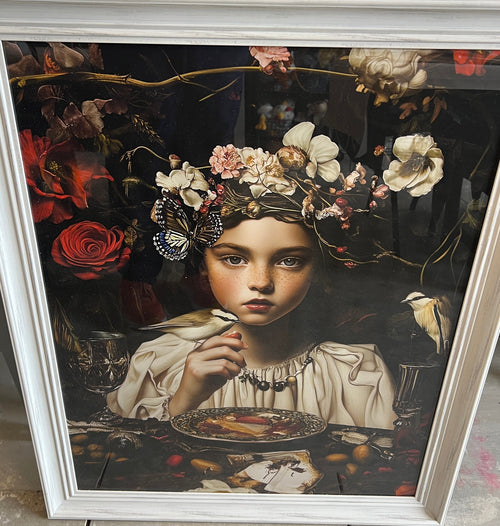 Printed canvas of a girl 