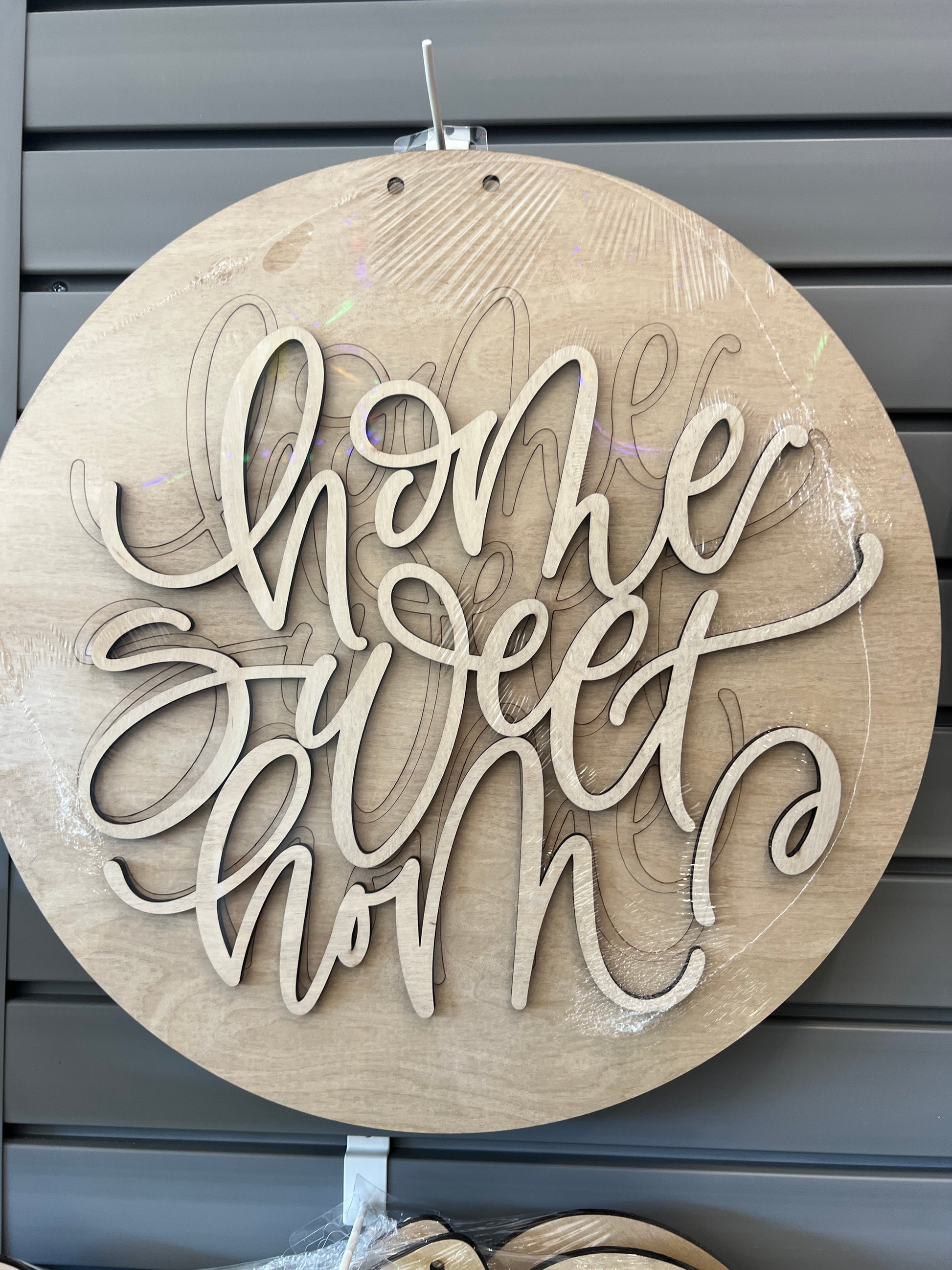 Home Sweet Home Script Door Hanger