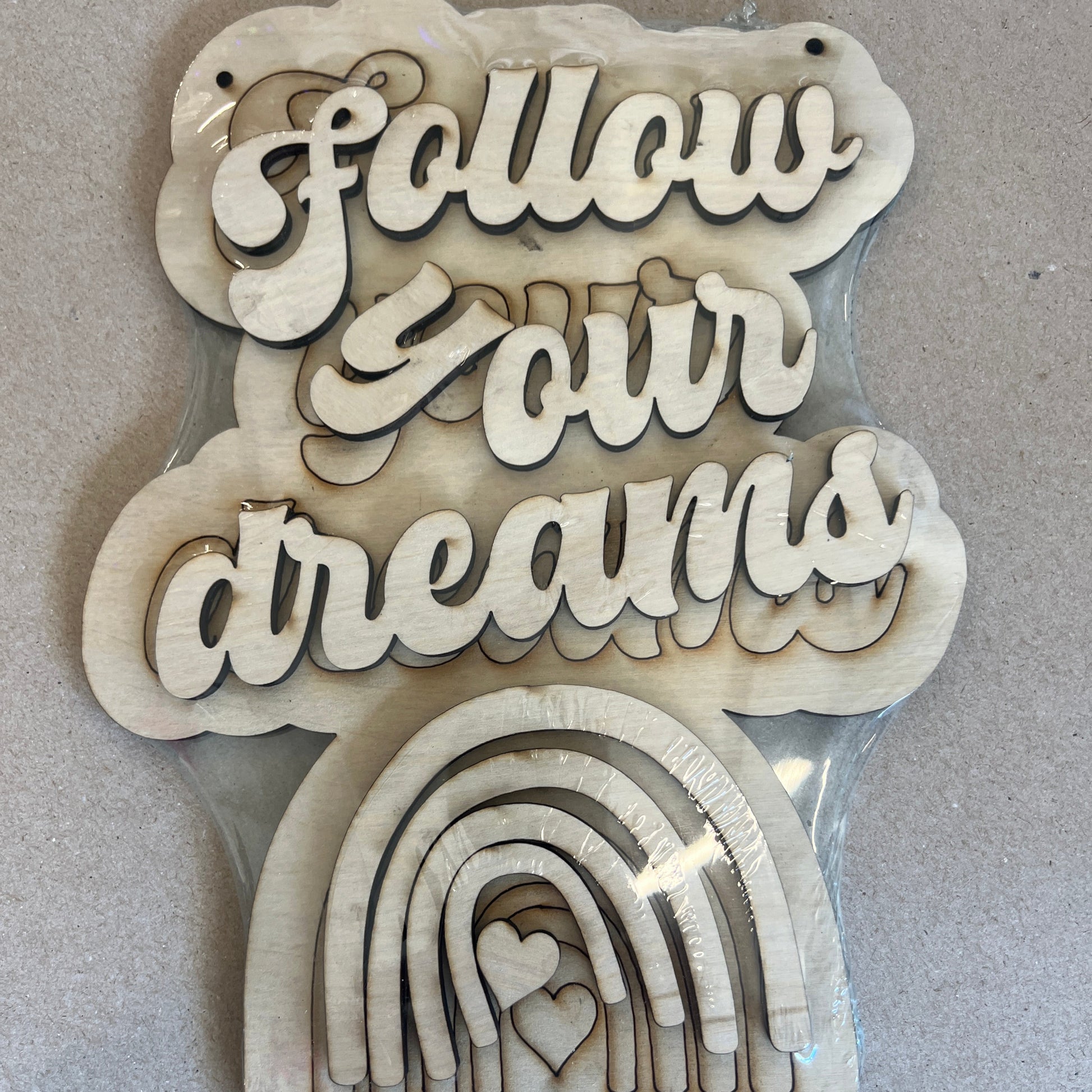 Kids Follow Your Dreams Birch Sign