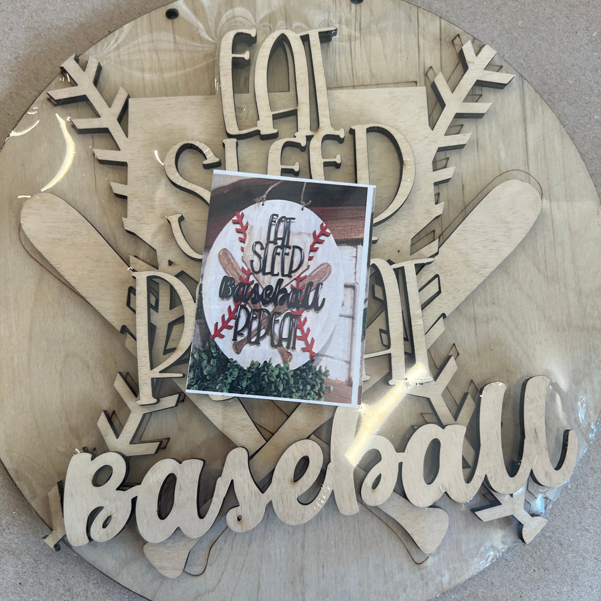 Kids Baseball Birch Sign