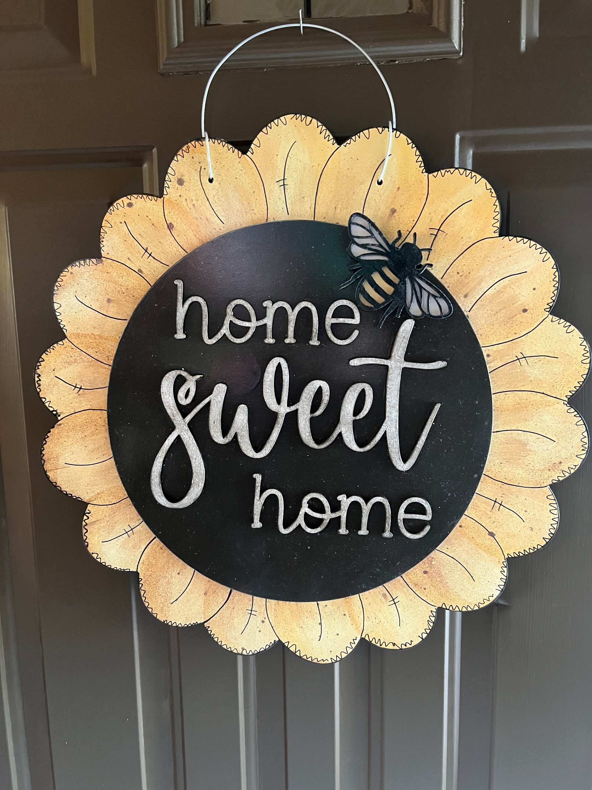 Home Sweet Home Sunflower Door Hanger