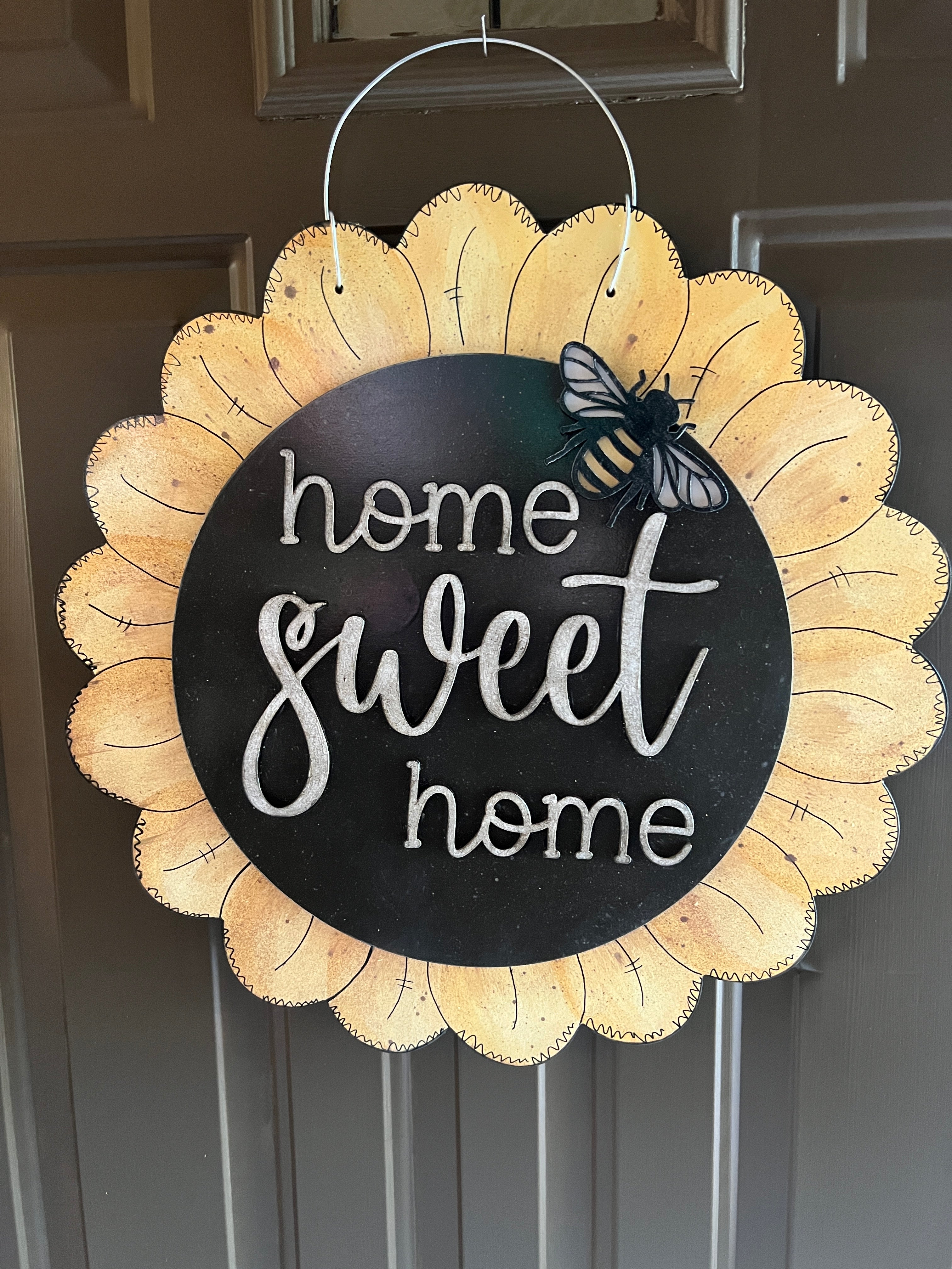 Home Sweet Home Sunflower Door Hanger