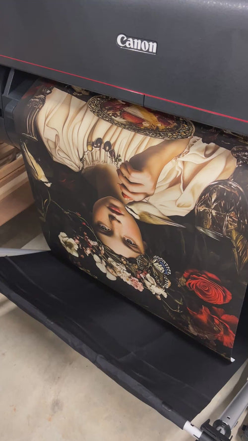 Printing canvas of a girl